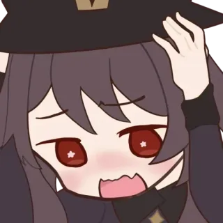 😳 Hu Tao Genshin Impact Аниме, Genshin Impact, Ху Тао, Персонаж, Игра telegram sticker