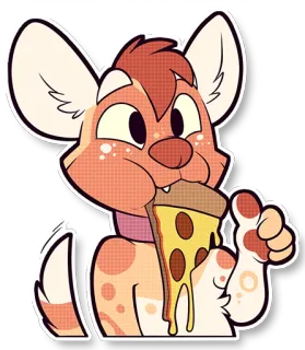 🍕 狗, 披萨, 食物, 动物, 可爱, 吃, 卡通 telegram sticker