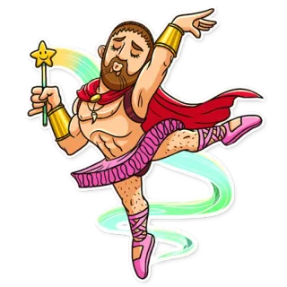 🦄 man, ballet, fairy, tutu, dance, sticker, cartoon telegram sticker