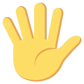 🖐 mão, saudação vulcana, Star Trek, gesto, emoji telegram sticker