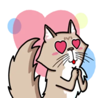 😍 cat, love, heart, cute, adorable, animal, sticker telegram sticker