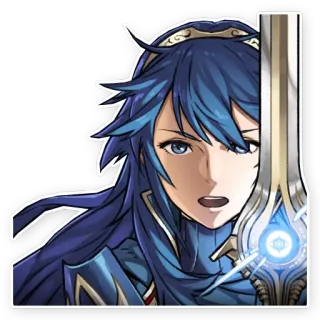 🗡 Lucina Fire Emblem anime, gra wideo, miecz, bohater, wojownik, fighter, niebieskie włosy telegram sticker