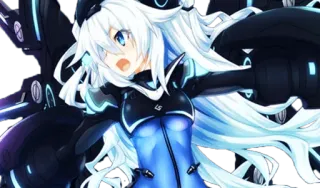 🛡 Black Heart Hyperdimension Neptunia Anime, Video game, Karakter, Hyperdimension Neptunia whatsapp sticker