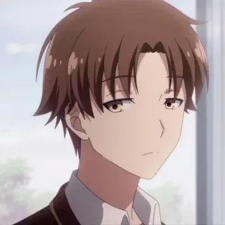😒 Ayanokoji Kiyotaka Classroom of the Elite Anime, Classroom of the Elite, Ayanokoji Kiyotaka, Personaggio, Capelli castani telegram sticker