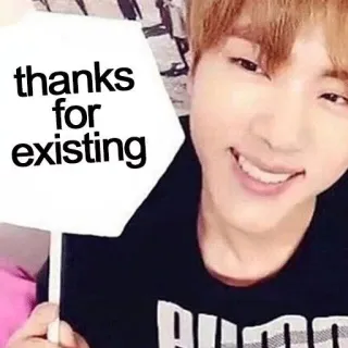 ❤️ thanks for existing merci, existant, reconnaissant, positif, gentillesse, kpop telegram sticker