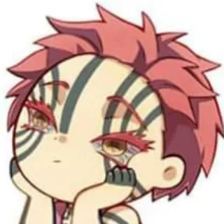 😶 Akaza Demon Slayer Аниме, Клинок, рассекающий демонов, Аказа, Наклейка, Манга, Мультфильм telegram sticker