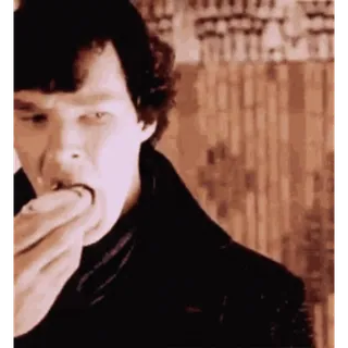🍔 Sherlock Holmes Sherlock benedict cumberbatch, sherlock, sherlock holmes, essen, fernsehserie telegram sticker