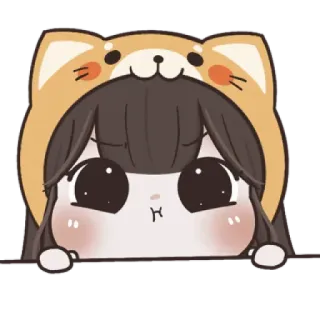 ☃️ Anime meisje, Cartoon, Schattig, Shiba Inu, Hondenkraag whatsapp sticker