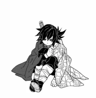 🌊 Giyu Tomioka Demon Slayer Anime, Demon Slayer, Giyu Tomioka, Manga, Schwert, Traurig telegram sticker