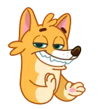 👏 หมา, สัตว์, น่ารัก, คอร์กี้, การ์ตูน, อีโมจิ, สติกเกอร์ whatsapp sticker