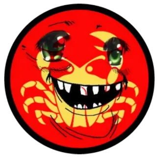 😍 cangrejo, emoji, terror, gore telegram sticker