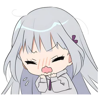 😤 anime, chibi, cute, girl, cartoon, sticker telegram sticker