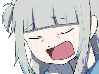 😩 动漫, 卡通, 尖叫, 哭泣, 痛苦 whatsapp sticker