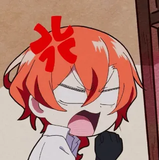 🥐 Chuya Nakahara Bungou Stray Dogs Anime, Manga, Wütend, Schrei, Chuya, Bungou Stray Dogs whatsapp sticker