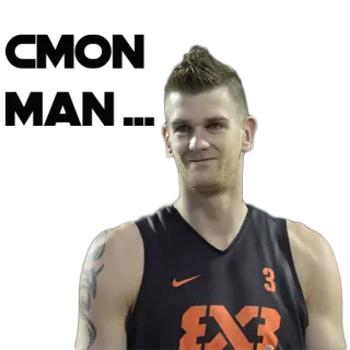 🙁 basketbal, atleet, sport, nike, shirt, man telegram sticker