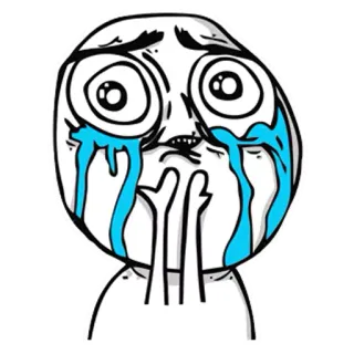® chorando, meme, triste, emocional, cultura da internet, trollface telegram sticker