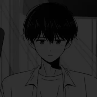🖤 anime, manga, boy, cartoon whatsapp sticker