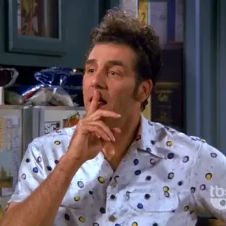 😶 Kramer Seinfeld kramer, seinfeld, serie tv, gracioso, comedia, personaje telegram sticker
