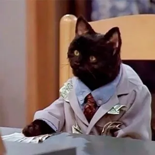 👔 cat, money, suit, blackjack, gambling telegram sticker