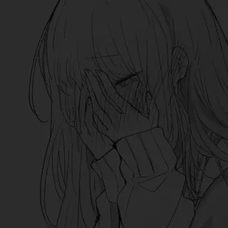🎧 triste, piangendo, anime, manga, ragazza, emotivo, disperazione telegram sticker