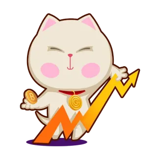 🙌 cat, bitcoin, crypto, finance, money, chart, currency telegram sticker
