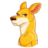 😠 animal, dibujos animados, canguro, mamífero telegram sticker