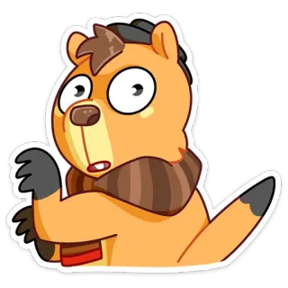 😒 Мультфильм, Животное, Персонаж, Милый, Бобр telegram sticker
