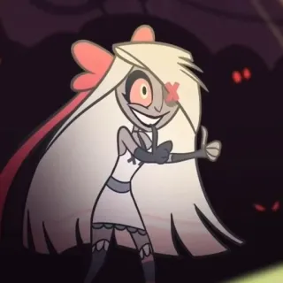 🌟 Vaggie Hazbin Hotel Hazbin Hotel, 배기, 천사, 악마, 만화 telegram sticker