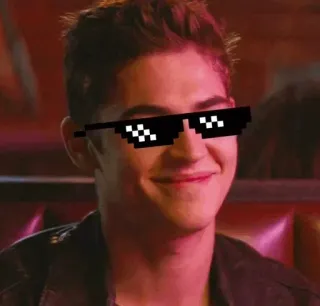 ✨ Óculos de sol, Lidar com isso, Meme, Thug Life, Óculos pixelados telegram sticker