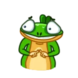 😬 rana, cartone animato, animale, divertente, carino whatsapp sticker
