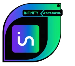 🎥 INFINITY ATHERNAL Infinito, Etéreo, Logotipo, Degradado, Abstracto, Moderno whatsapp sticker