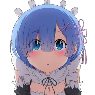 😯 Rem Anime, Rem, Re:Zero, Dễ thương, Hoạt hình telegram sticker