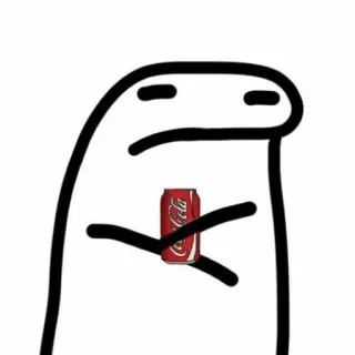 🌟 stick figure, coca cola, drink, cartoon, soda, beverage whatsapp sticker