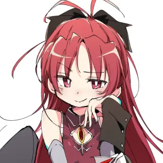 😏 Kyoko Sakura Puella Magi Madoka Magica Anime, Mädchen, Kyoko Sakura, rote Haare, Charakter, Puella Magi Madoka Magica whatsapp sticker