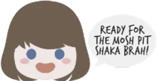 😹 READY FOR THE MOSH PIT SHAKA BRAH! Mosh pit, Shaka, Música, Cultura, Saudação telegram sticker
