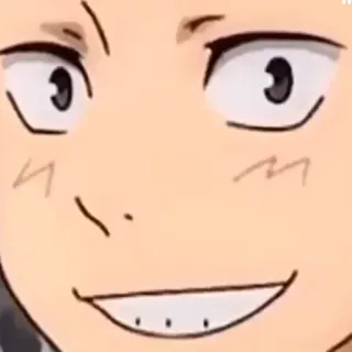 😈 Anime, Cartoon, Gesicht, Lächeln, Fröhlich, Ausdruck, Porträt telegram sticker