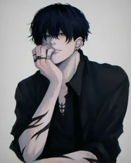 ⛓️ 动漫, 男人, 风格, 帅气, 男性, 角色, 纹身 telegram sticker