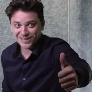 👍 man, thumb up, portrait, person, positive, gesture, success telegram sticker