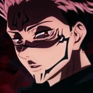 🍩 Ryomen Sukuna Jujutsu Kaisen Anime, Manga, Vloek, Demon, Schurk telegram sticker