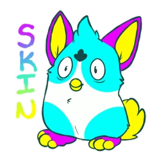 😛 SKIN furby, creature, cartoon, digital art, monster, cute telegram sticker