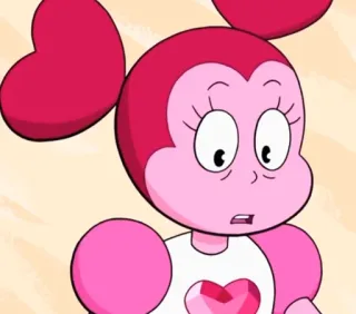 😦 Spinel Steven Universe cartoon, character, pink, spinel, steven universe whatsapp sticker