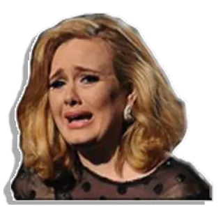 😢 Adele Adele, cantora, chorando, triste, emocional, mulher, celebridade telegram sticker