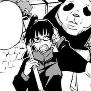 🥢 Maki Zenin Jujutsu Kaisen Anime, Manga, Occhiali, Donna, Panda, Maki Zenin, Jujutsu Kaisen whatsapp sticker