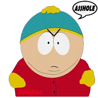 🤬 Eric Cartman South Park ASSHOLE เอริค คาร์ทแมน, เซาท์พาร์ค, การ์ตูน, ก้าวร้าว telegram sticker
