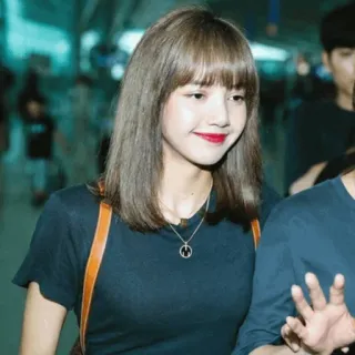 🌿 Lisa женщина, лиза, мир, ожерелье, певица, k-pop telegram sticker