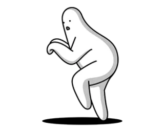 🌫 призрак, танец, жуткий, мультфильм, юмор whatsapp sticker