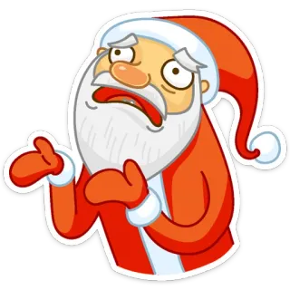 😭 Santa Claus Père Noël, Claus, Noël, fêtes, festif, dessin animé, autocollant, personnage whatsapp sticker