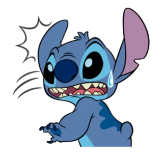 😰 Stitch Stitch, Lilo & Stitch, Disney, cartoon, cute, sad telegram sticker