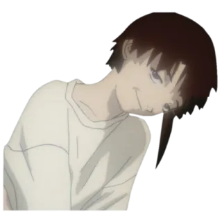 😏 Lain Iwakura Serial Experiments Lain Anime, Personnage, Lain, Serial Experiments Lain, Sourire whatsapp sticker