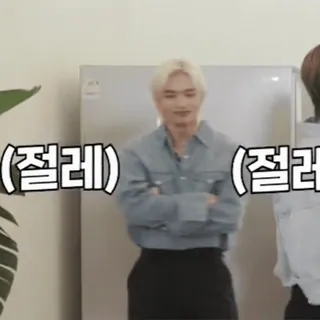 🥢 절레 koreaans, tekst, nee, k-pop whatsapp sticker